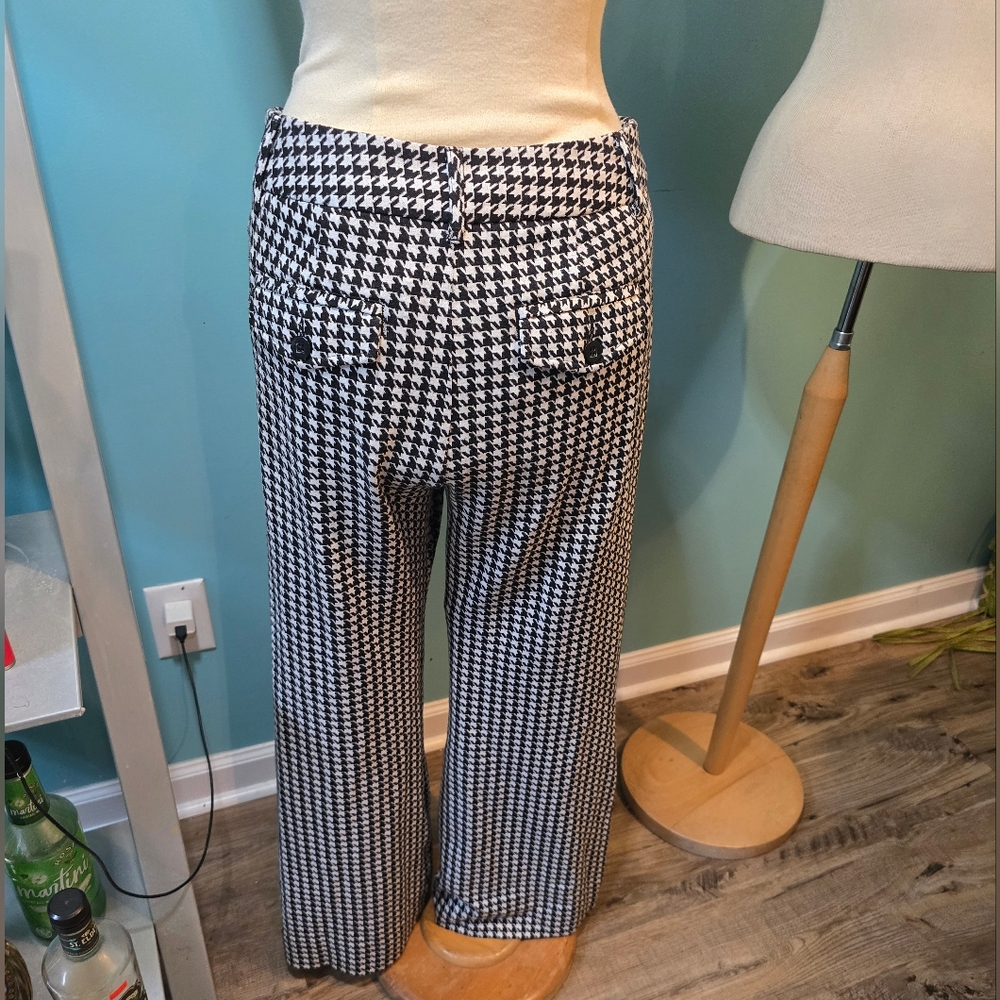 ⚡️Cabi Black and White Houndstooth Wide Leg Pants - Size 8 - Picture 5 of 7